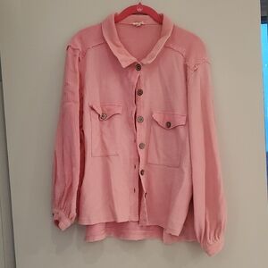 Pink Button-Up Shirt